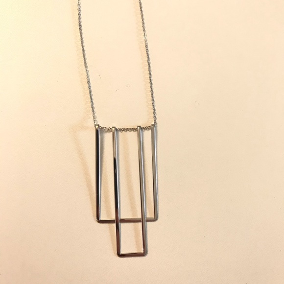 NEW! Double Rectangular Pendant Sterling Silver - Picture 2 of 3